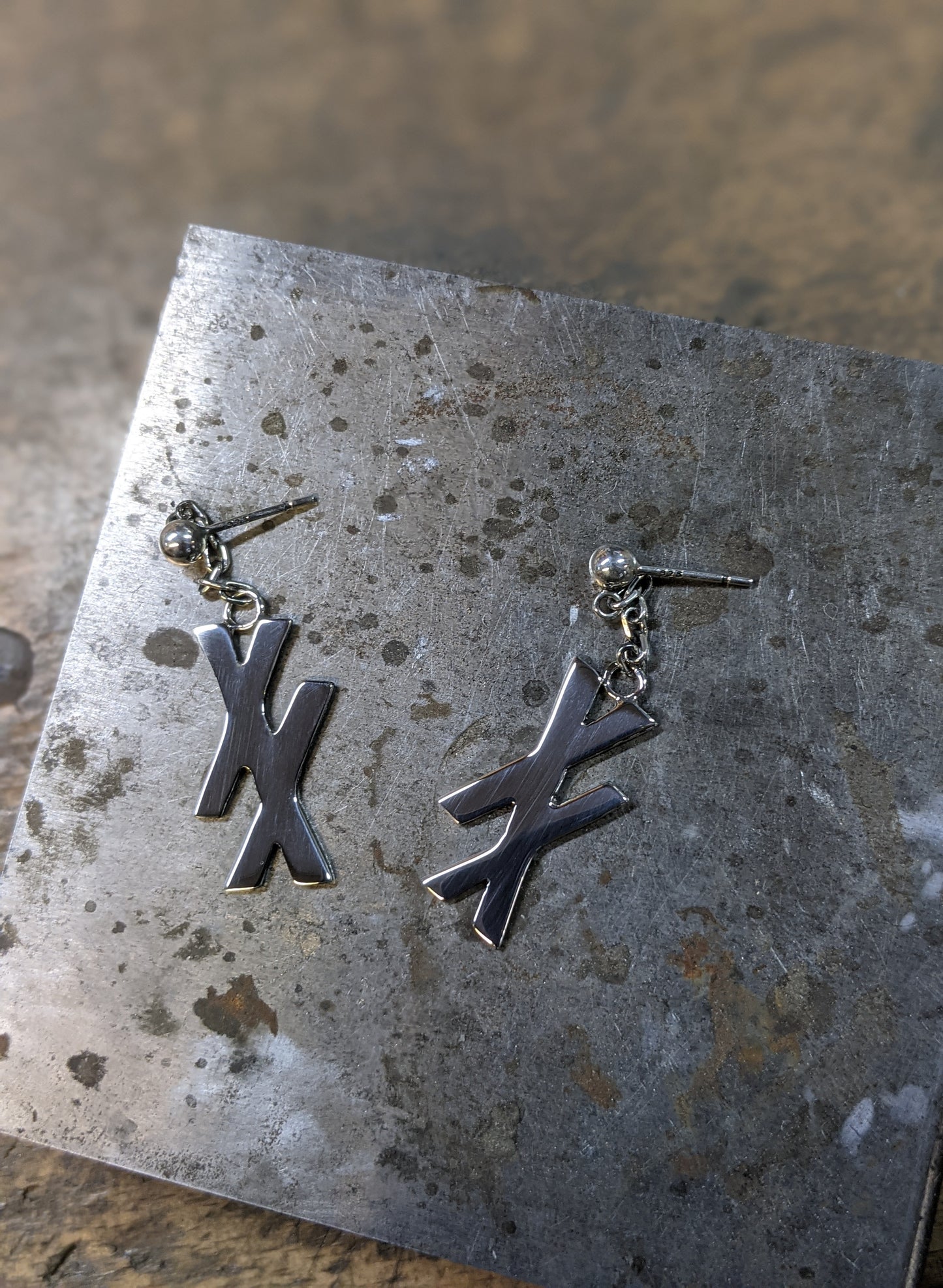 MGK Silver Earrings