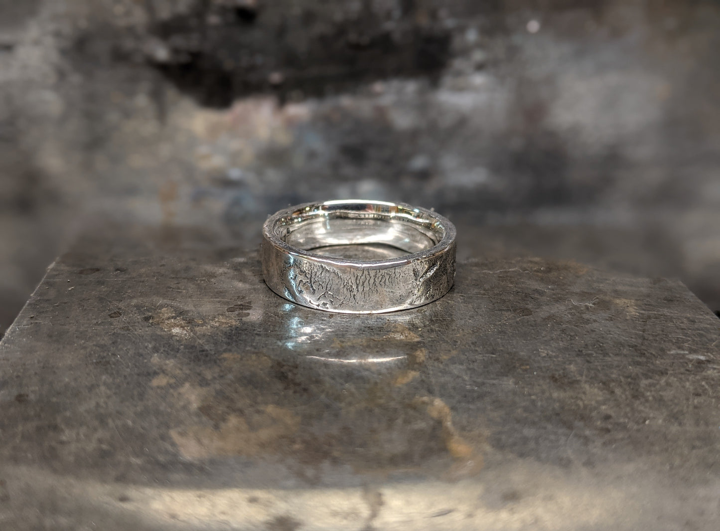 Textured Silver Band